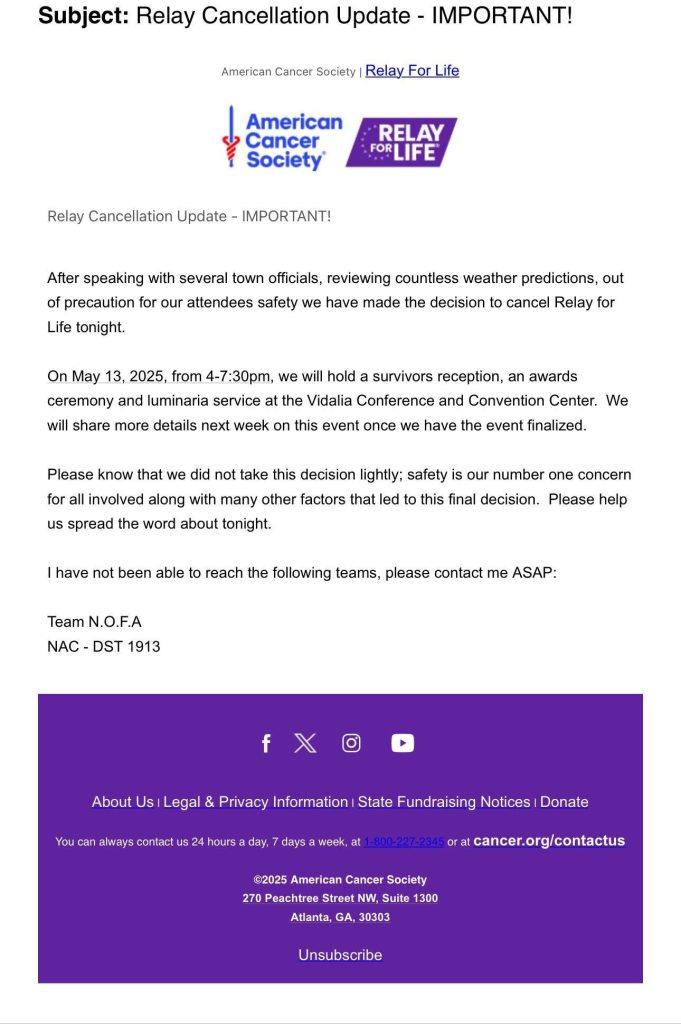 Relay For Life 2025 (Canceled) – Adams County Sheriff's Office
